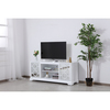 Elegant Decor 60 In. Mirrored Tv Stand In White MF801WH